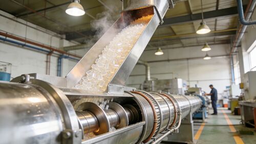 Solução Integrada para Resfriamento e Transporte de Pellets Plásticos de Alta Temperatura