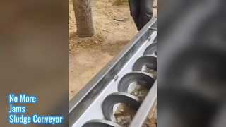 Manutenção fácil do transportador de lodo sem emaranhados