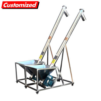 comprar Sistema de transporte personalizado Aço inoxidável Flexível parafusos Auger alimentador para transportador de pó Fabricação em linha
