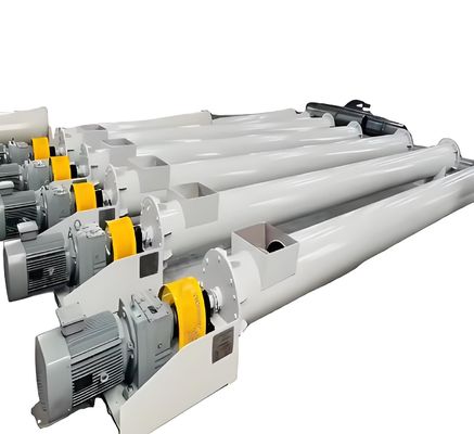 Bom preço. Transportador de parafusos de aço inoxidável resistente à corrosão com comprimento personalizável para o fluxo de material industrial on-line