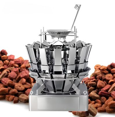 comprar Máquina de enchimento e vedação de snacks personalizada com transportador de torneira para pesagem de várias cabeças no varejo Fabricação em linha