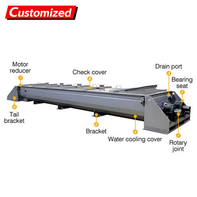 Bom preço. CUSTOM Novos Transportadores Helicoidais de Jaquetas de Aquecimento e Resfriamento Térmico Misturadores Contínuos de Alta Temperatura para Aquecimento e Resfriamento on-line