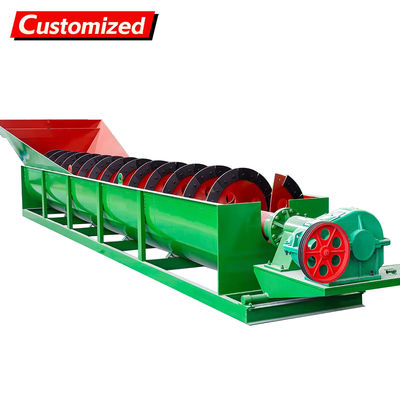 Bom preço. Customized Stainless Steel Spiral Sand Washer with 40-280 tons/hour Capacity for Efficient Gravel Washing on-line