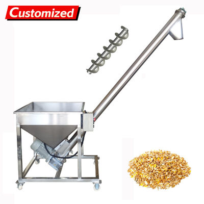 Bom preço. oem Vertical Spiral Powder Conveyor 1100W Screw Type Automatic Granule‌ Conveyor 1400r/min Stainless Steel Spiral Feeding Machine with 66.93