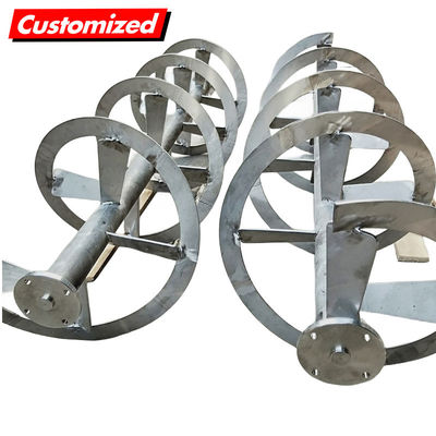 Bom preço. Rosca sem-fim de aço inoxidável personalizada de alta precisão e agitador de fita helicoidal para impulsor de viscosidade on-line