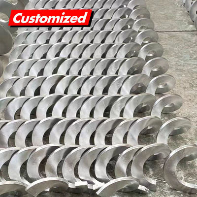 Bom preço. Rosca sem-fim helicoidal sem eixo em aço inoxidável resistente ao calor para sistemas de transporte personalizados on-line