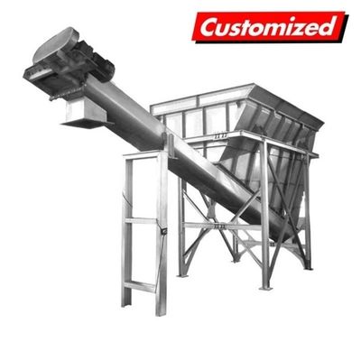 Bom preço. Conveyor de serradura inclinado de parafuso com colisão personalizada OEM de grande capacidade on-line