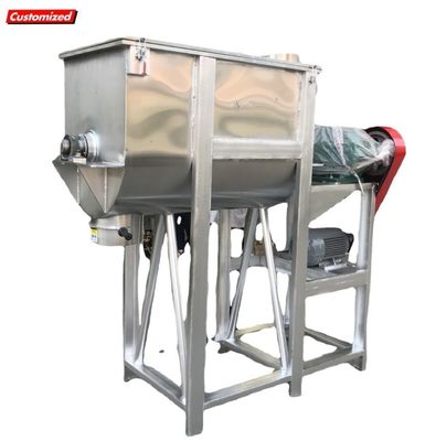 Bom preço. Máquina de trituração horizontal de alimentos para animais Misturadora de pó comercial de produtos químicos transformados on-line