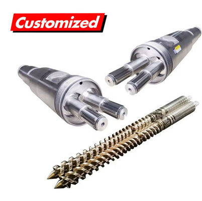 Bom preço. Barril de rosca dupla de alta precisão, tipo integral, nitretação em aço inoxidável de qualidade alimentar para extrusora on-line