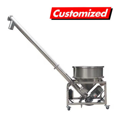 Bom preço. Transportador de parafusos flexível personalizável resistente ao calor de aço inoxidável para transporte de pó e grãos on-line