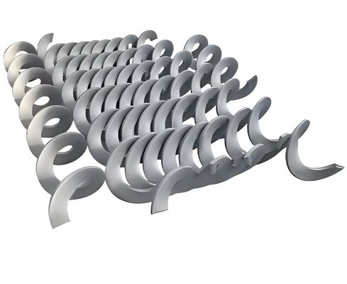 Bom preço. Transportador de lâmina espiral contínua de aço inoxidável laminado a frio, sem eixo, com conjunto de rolamentos de núcleo para resistência à corrosão e desgaste on-line