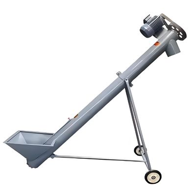 Bom preço. Transportador de alimentação em espiral vertical e inclinado de aço inoxidável para manuseio de grãos on-line