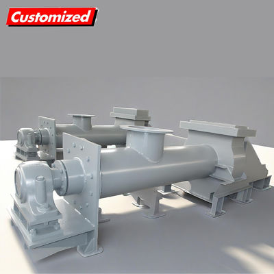 Bom preço. Transportador de ventoinha de parafuso resistente ao calor de aço inoxidável com ventoinha personalizável para manuseio de material a granel on-line