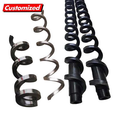 Bom preço. Transportador de parafuso sem eixo resistente ao calor de aço inoxidável com dimensões personalizadas para uso industrial on-line