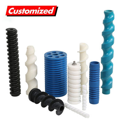 Bom preço. Fabricação de transportador de qualidade alimentar personalizado transportadores espirais flexíveis Upe Hdpe Pp Uhmwpe Pom de nylon parafuso de plástico Cnc Pars máquina fácil operação transportador de parafuso on-line