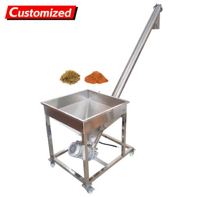Bom preço. Alimentador de rosca helicoidal inclinado personalizado com inclinação de 0-45 graus, capacidade de 3m³/h e potência do motor de 1,1KW on-line