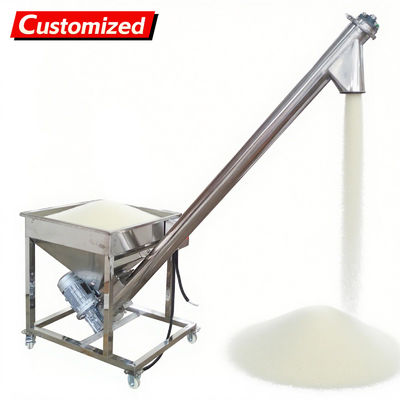 Bom preço. oem Automatic Screw Powder Feeder Machine Stainless Steel Vibrating Inclined Conveyor Hopper with 4.5'' Diameter Auger Loader for Spices, Resin & Granular Materials 3m³/h Capacity 110V on-line