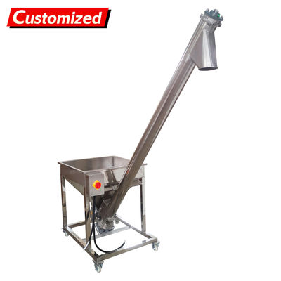 Bom preço. customized Screw Powder Feeding Machine, Automatic Feeder Vibrating Hopper Inclined Conveyor, Powder Loading Machine Vibrating Hopper 110V on-line