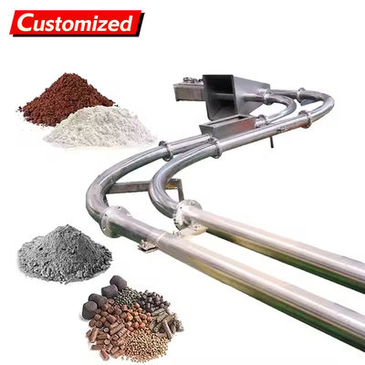 Bom preço. Transportador de cadeia de tubulação totalmente fechado, feito sob medida, transportador tubular industrial, adequado para fabricantes de cimento, farinha e plantas de cinzas. on-line