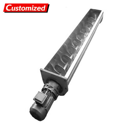 Bom preço. Transportadores de parafuso de aço inoxidável personalizados Shaftless/Shafted/Tipos de eixo duplo resistentes à corrosão para materiais granulares/em pó Transportadores de parafuso de mineração Lâmina do transportador sem-fim on-line