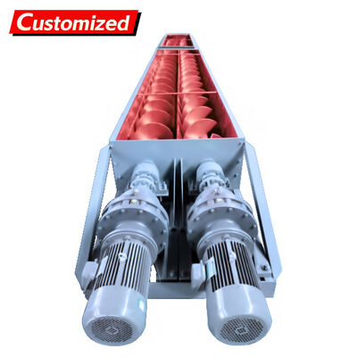Bom preço. Transportador de parafuso de eixo duplo OEM Construção em aço carbono/aço inoxidável Resistente ao desgaste, resistente à corrosão Equipamento de manuseio de materiais particulados/granulados de grau industrial Cinzas volantes, cimento on-line