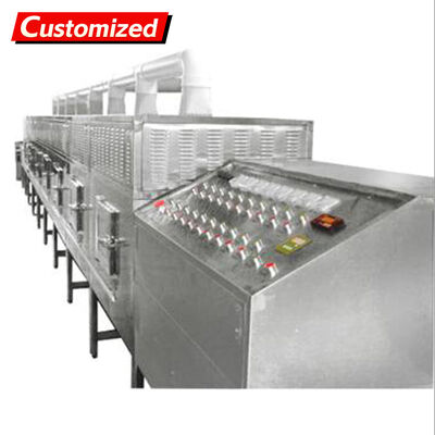 Bom preço. Secador de microondas SUS304 de aço inoxidável personalizado com controle inteligente PLC para secagem em baixa temperatura on-line