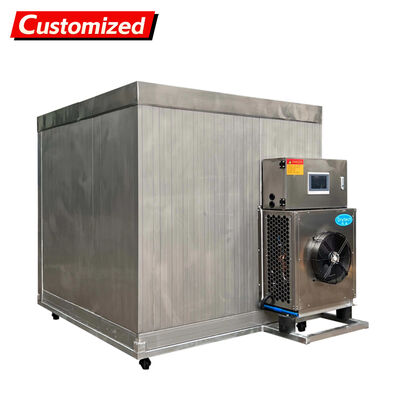 Bom preço. Secador de bomba de calor comercial personalizado: Equipamento de secagem de frutas controlado por PLC de economia de energia com dimensões personalizáveis on-line
