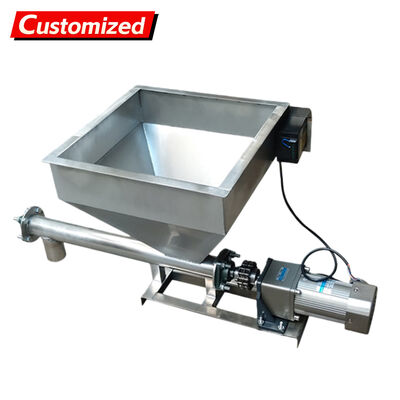 Bom preço. Alimentador de parafuso de aço inoxidável com funil quadrado e acionamento de frequência variável para transporte de pó e grânulos on-line